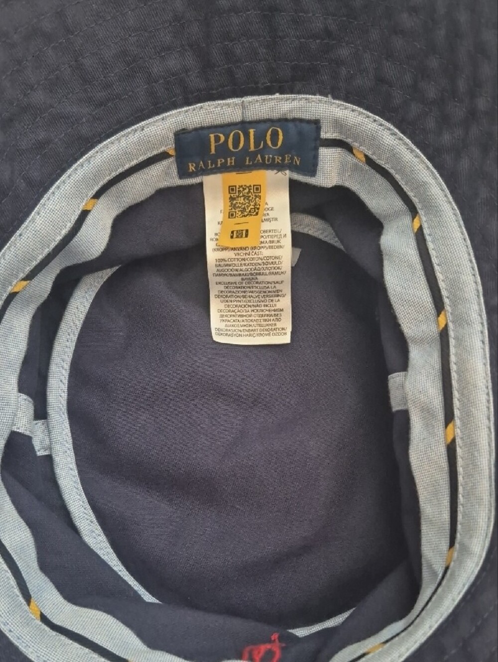 Polo by Ralph Lauren Navy Bucket Hat with Red Pony - Picture 3 of 4